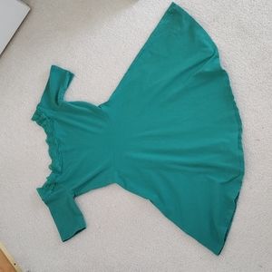 Green Off the Shoulder Dress with Lace